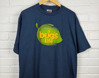 Vintage 1998 A Bugs Life Disney Pixar Movie Promo Graphic T Shirt Size XL 90s