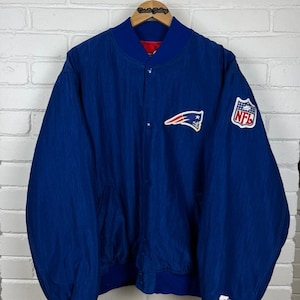 Vintage 90s New England Patriots Starter Insulated Satin Bomber Jacket Size XL