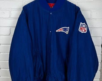 Vintage 90s New England Patriots Starter Insulated Satin Bomber Jacket Size XL