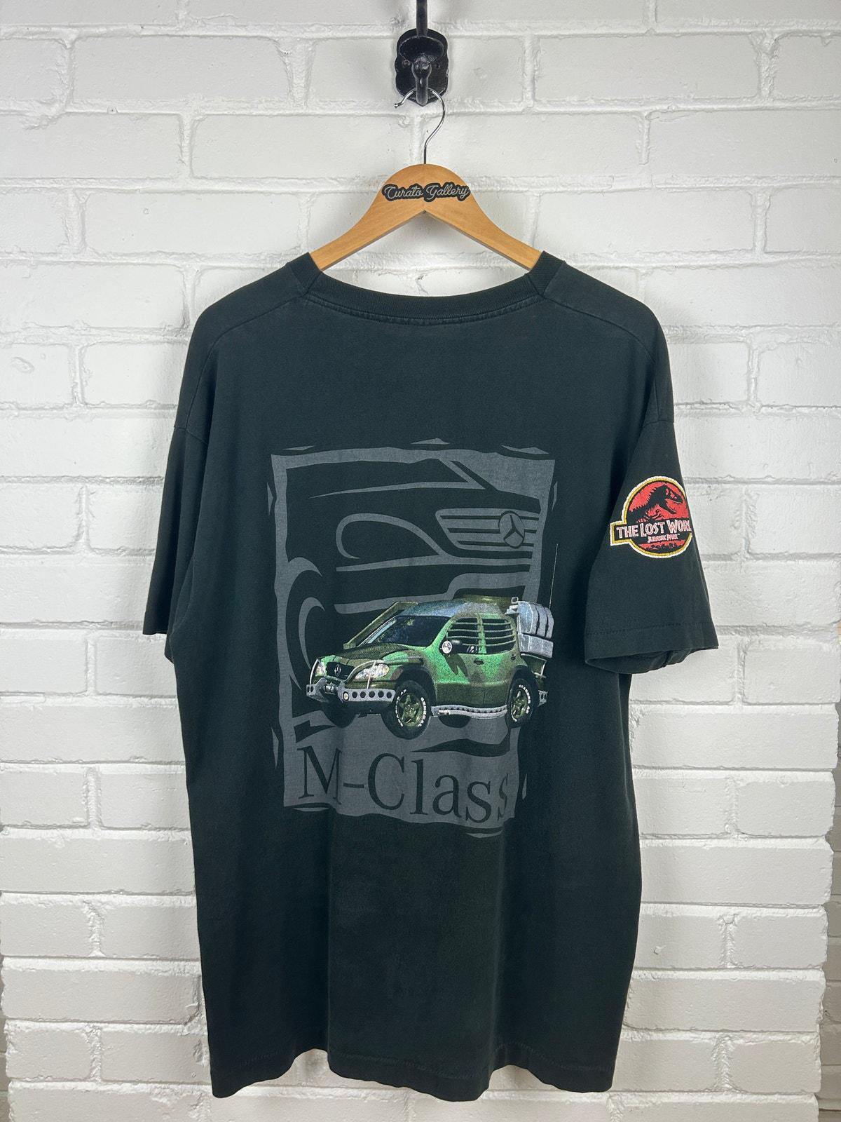 90s \"Mercedes-Benz × Jurassic Park\" tee VTG 90s Jurassic Park Lost World T-Shirt Mercedes Benz M