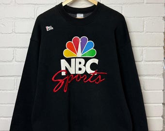 Vintage 90s NBC Sports Embroidered Script Salem Pro Player Heavyweight Crewneck Size XL