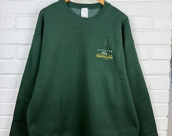 Vintage 2002 Disney Peter Pan Return To Neverland Embroidered Movie Promo Sweatshirt Size XL