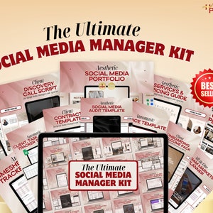 Social Media Manager Kit, Social Media Manager Bundle, Social Media Manager, Social Media Manager Templates, Social Media Manager Kit