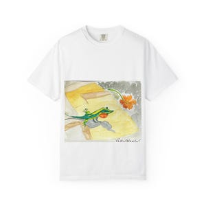 Watercolor Lizard sunbathing  T-shirt