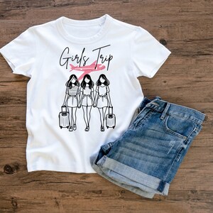 Leuk T-shirt voor meisjes met kofferontwerp, uniseks jersey T-shirt met korte mouw