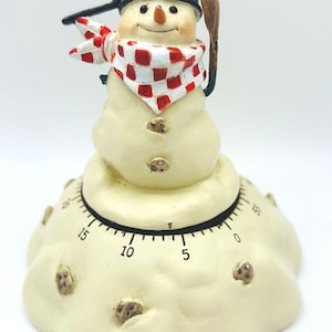 Vintage Hallmark Snowman Kitchen Timer Mitford Collection