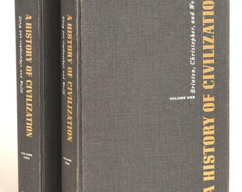 A History of Civilization Brinton Christopher Wolff 1956 Hardcover Book Set