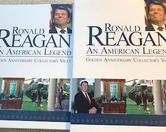 Vintage Ronald Reagan Book Biography Hardcover Political History Collectible
