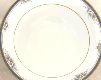 Bol para servir Noritake Ontario 3763 vintage, porcelana fina japonesa, ribete dorado y diseño floral.