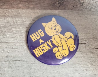 Vintage Large Sports, School Pride Button Pin