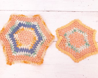 Pair of Vintage Handmade Doily Accents