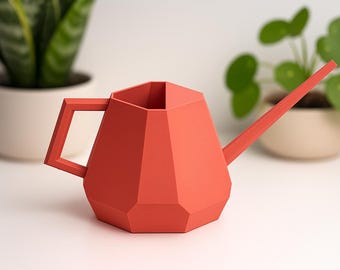 Large 3L Watering Can | 3D Printed Diamond Pattern, Modern Garden Decor (PLA)