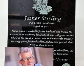 Personalised Granite Plaque with Engraved Portrait