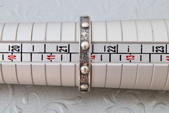 Sterling silver ring solid stripe, Religious ring… - image 10