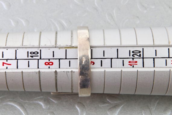 Sterling silver signet ring, Rectangular ring wit… - image 10