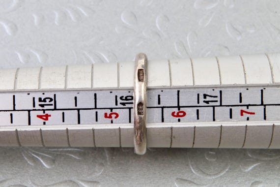 Sterling silver ring with flat surface, Floral ri… - image 9