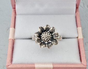 Anello Fiore Di Loto Smaltato In Argento Sterling 925 Con Giada Rossa Per Donna Aperto Regolabile - Foto 8