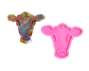 Cow bull head mold for resin jewelry and crafts - make resin charms for suncatchers or keychains - resin supplies - WORLDWIDE shipping