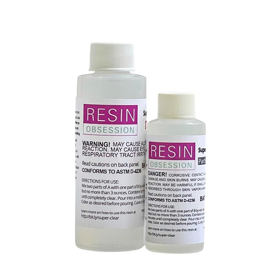 Resin Obsession Super Clear Epoxy Resin 6 Oz Kit Jewelry Quality Resin  Bubble Releasing Formula Designed for Resin Molds Hard Curing 