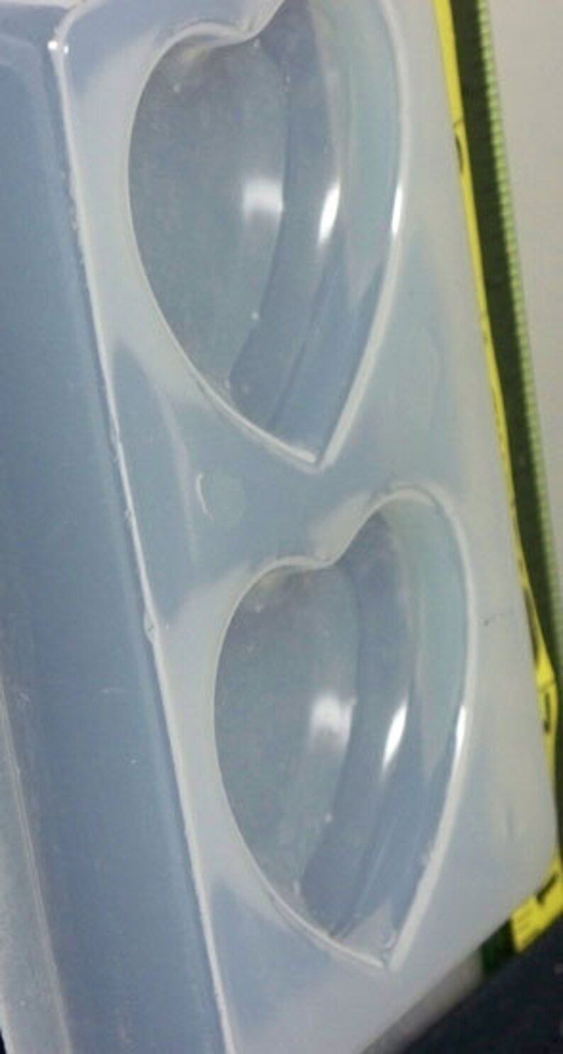 Heart mold for metal clay or resin jewelry making 2 cavity Etsy