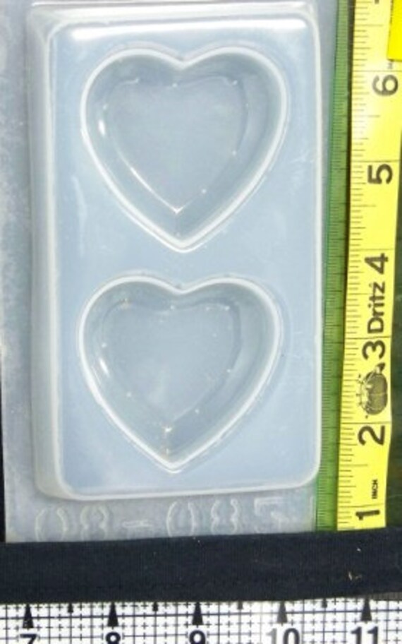 Heart mold for metal clay or resin jewelry making 2 cavity Etsy