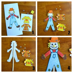 Template for a Paper Doll Scarecrow / puppet pdf image 2
