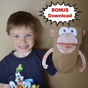 40 pages NUMBER CRAFT workbook with TEMPLATES learn, get creative, and have fun Bonus: Monkey puppet download also included. image 2