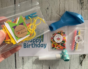 Handmade Birthday Kit / Happy Mail / Birthday Box #BetterThanFlowers #HappyMail #BirthdayGift #BirthdayCard #BirthdayBox #Handmade #SoCute