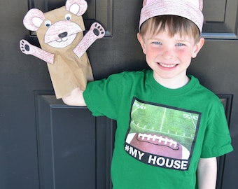 Teddy Bear Puppet and Bear Ears DOWNLOAD / puppet pdf