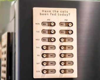 Personalized Daily Feeding Reminder - Have the cats been fed today?