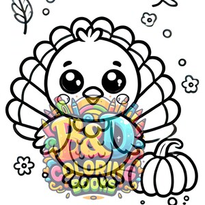 Thanksgiving Joy | 2 | Festive & Thankful Art | Cute Turkey and Harvest Designs | Adult Coloring Book | Thanksgiving Fun | Digital Download
