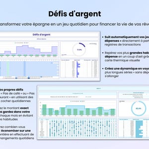 Défis d'argent - transformez votre épargne en un jeu quotidien pour financer la vie de vos rêves. Créez vos propres défis comme « Pas de café » ou « Pas de restaurant » en utilisant des cases à cocher quotidiennes. Visualisez le montant exact que vous gardez dans votre poche chaque mois en évitant certaines habitudes. Suit automatiquement vos jours « sans dépenses » directement à partir de vos registres de transactions.