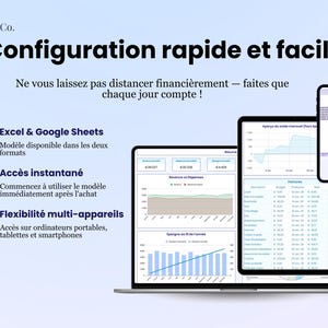 Facile à utiliser :

Feuille de calcul conviviale disponible aux formats Microsoft Excel et Google Sheets.

Accès instantané après l'achat.

Flexibilité de l'appareil : accédez-y sur ordinateurs portables, tablettes et smartphones.
