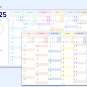 Empty planner showing all 12 months