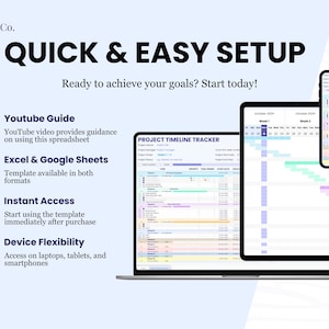 Easy to use:
1. Includes Youtube guide that provides instructions.
2. User-Friendly spreadsheet available in Microsoft Excel and Google Sheets formats.
3. Instant Access after buying.
4. Device Flexibility: access on laptops, tablets and smartphone.
