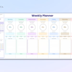 Empty planner showing whole week.