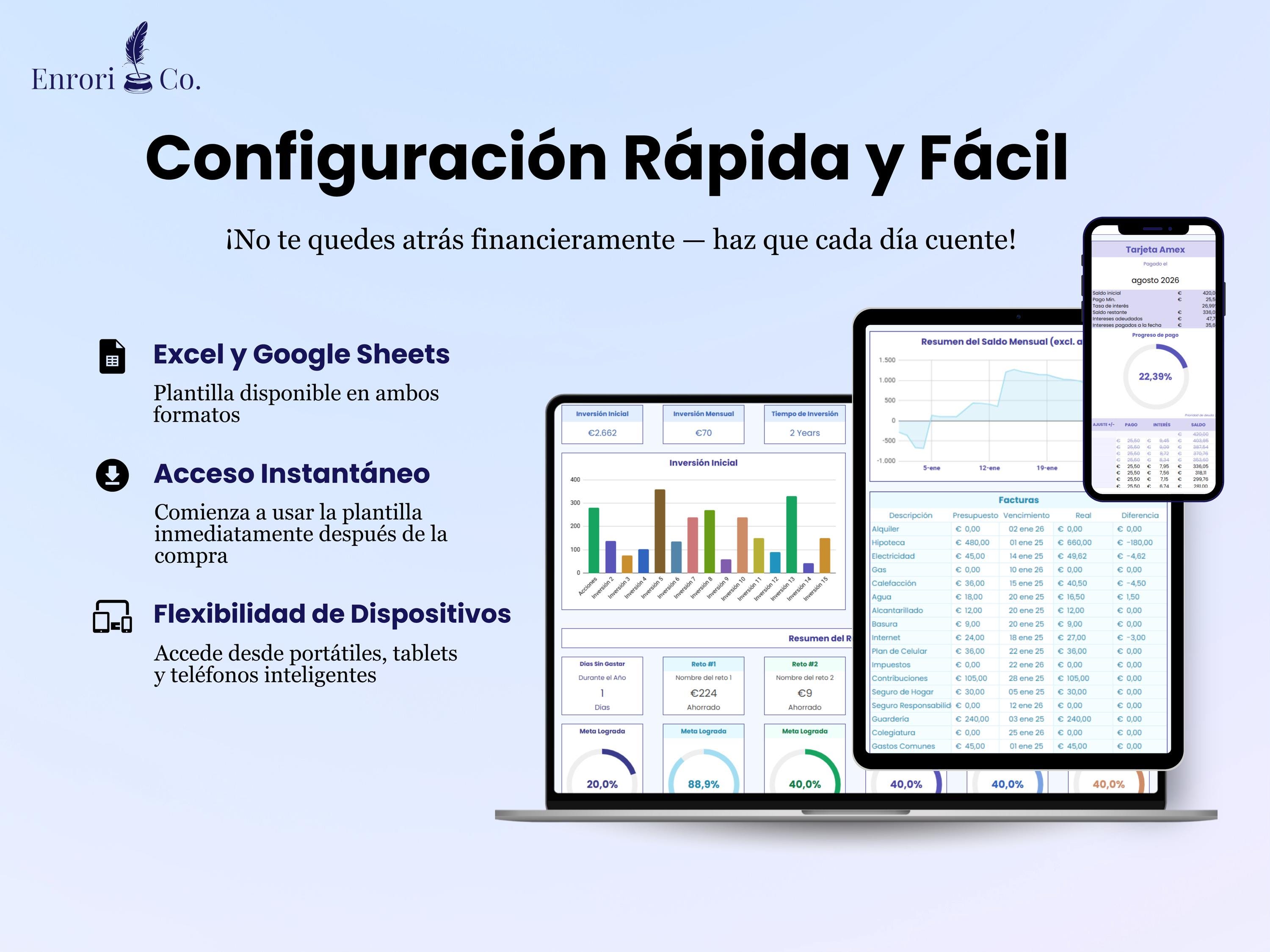 Presupuesto Anual Mensual, Finanzas Personales, Control de Gastos, 50 ...