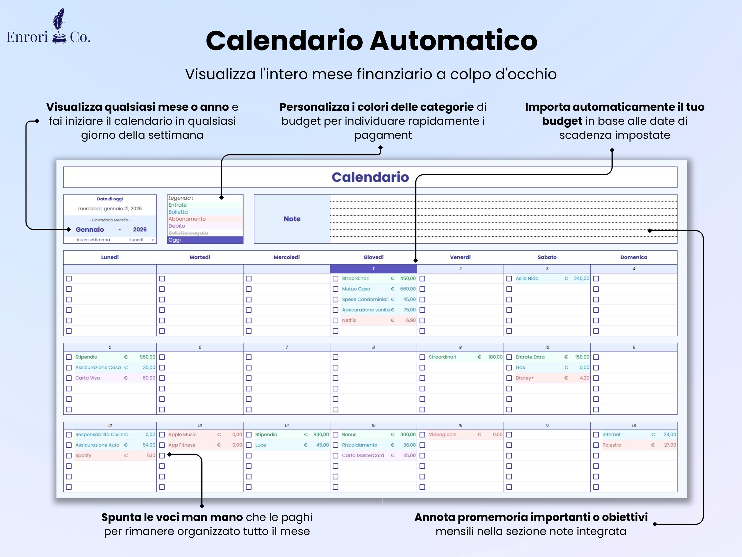 Budget Mensile e Annuale, Gestione Spese, Challenge Risparmio, Bilancio ...