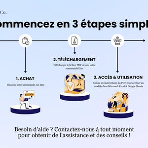 Description du processus d'achat :
1. Finalisez votre commande sur Etsy.
2. Téléchargez le fichier PDF inclus dans votre commande Etsy.
3. Accédez à votre nouvel outil et utilisez-le en toute simplicité.