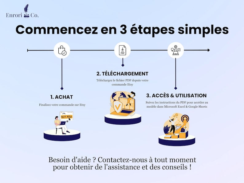 Description du processus d'achat :
1. Finalisez votre commande sur Etsy.
2. Téléchargez le fichier PDF inclus dans votre commande Etsy.
3. Accédez à votre nouvel outil et utilisez-le en toute simplicité.