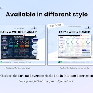 Available in different style!
Checkout the dark mode version via the link in this item description. It has same powerful features, just a different look.