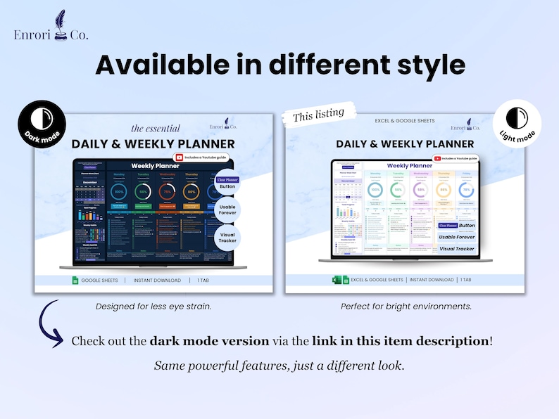 Available in different style!
Checkout the dark mode version via the link in this item description. It has same powerful features, just a different look.