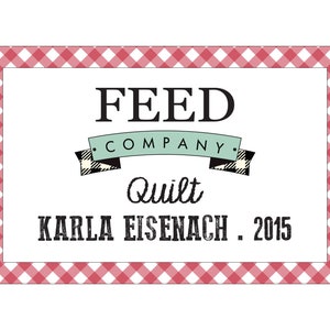 Customized Feed Company Quilt Label