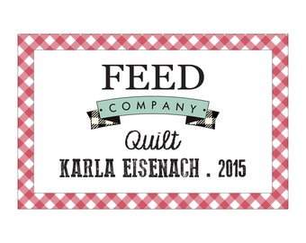 Customized Feed Company Quilt Label