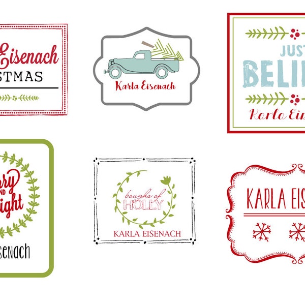 Christmas Personalized Iron On Labels #3