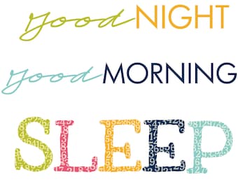 Good Night, Good Morning Fabric Label