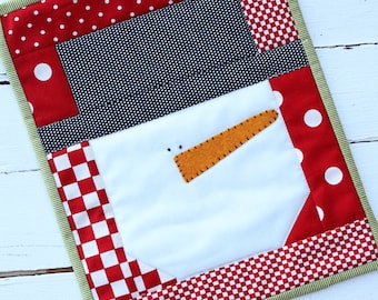 Snowman Mini Quilt  - Download Pattern