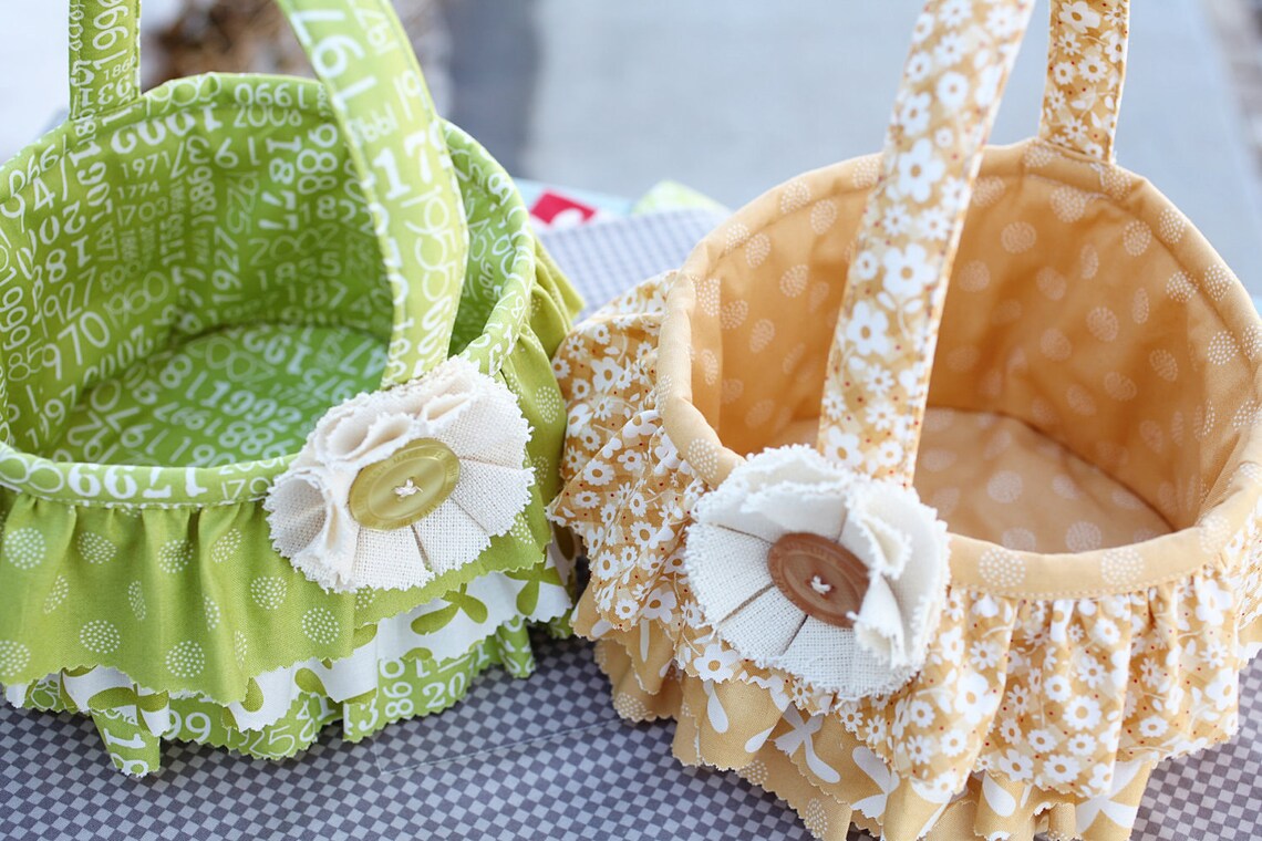 Ruffle Easter Basket - Download Pattern - Etsy