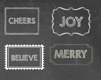 Chalkboard Christmas Labels