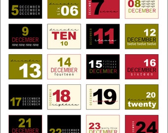 Christmas Advent Labels